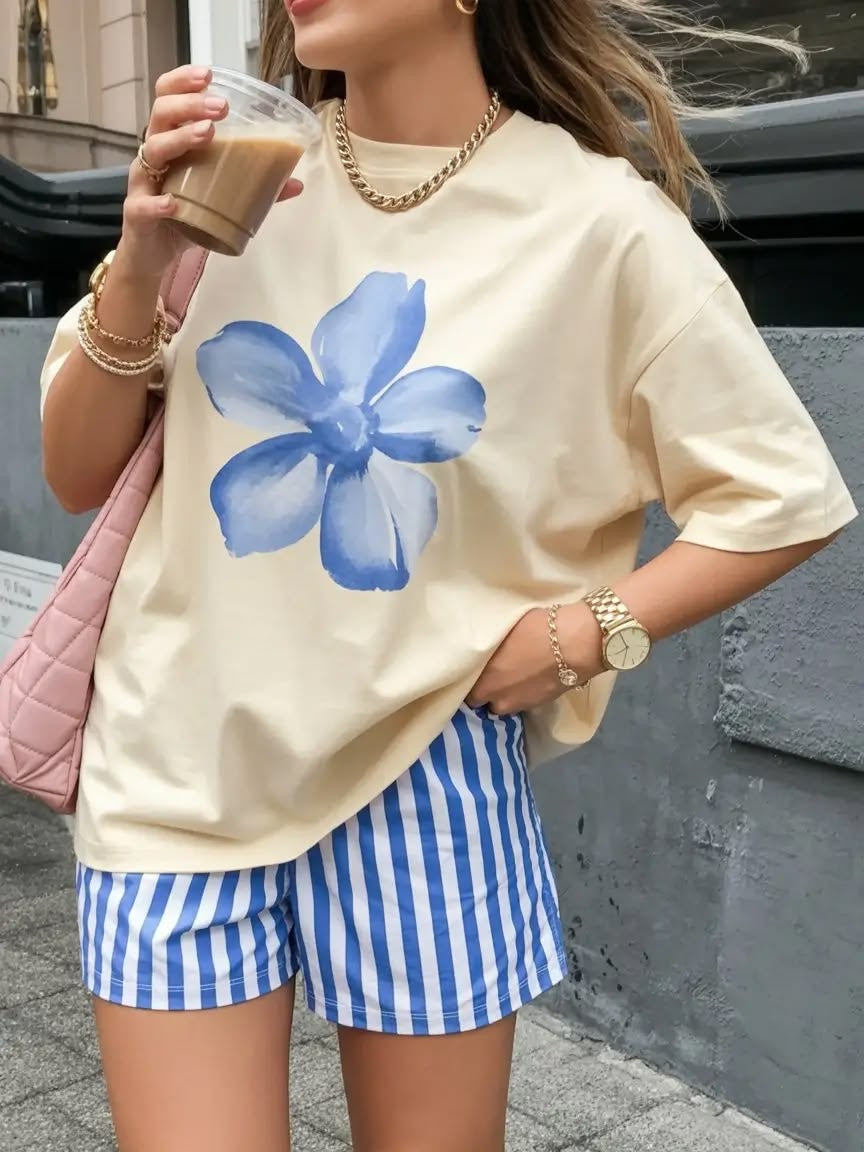 Blush Bloom Aesthetic Tee – Soft Girl Summer Essential