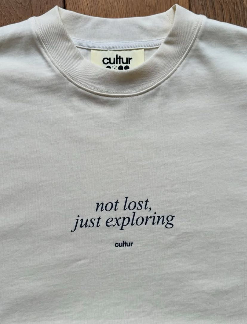 Not Lost, Just Exploring – Classic Minimal Tee