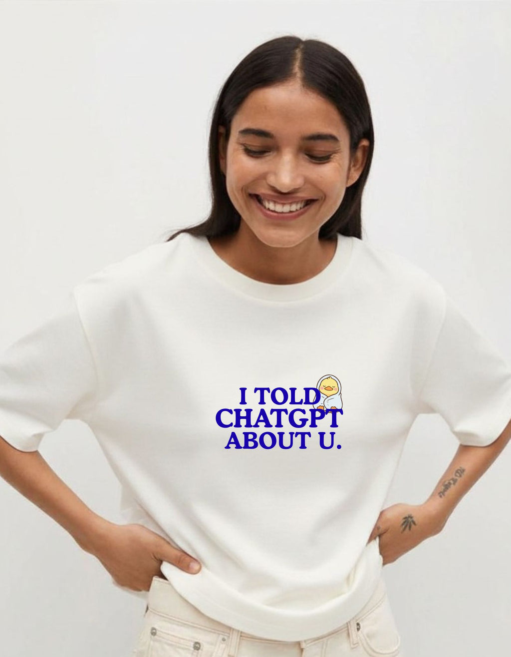 “ITOLD CHATGPT ABOUT U ” Graphic tee