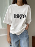 1979 Bold Varsity Number Tee | Off-White Oversized Streetwear Shirt