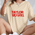 Mirror Text "Taylor Love" Bold Red Tee