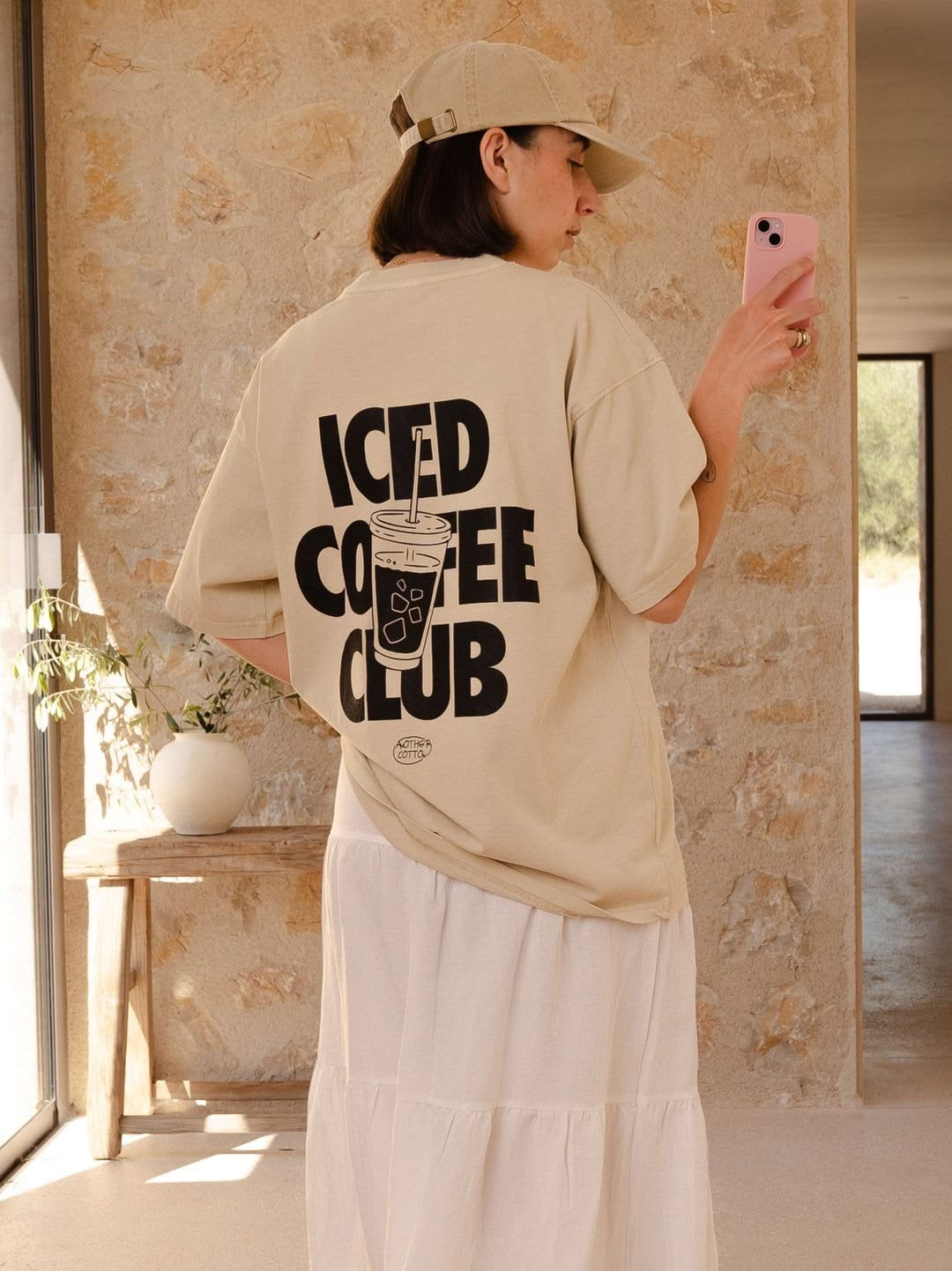 Coffee Lovers “Iced coffee club” - Oversized Tshirt